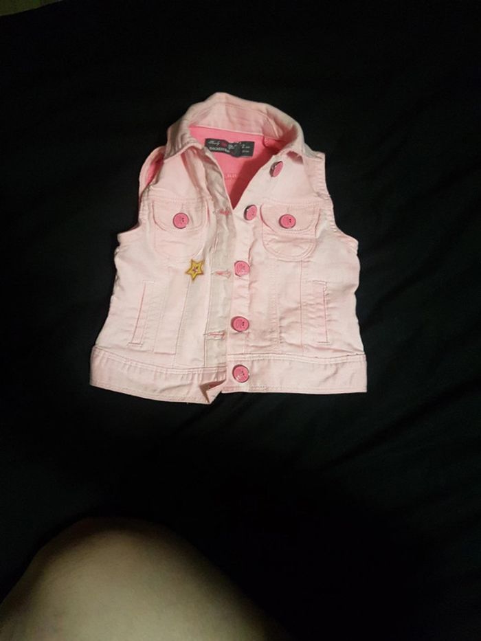 Veste jean sans manches 2a