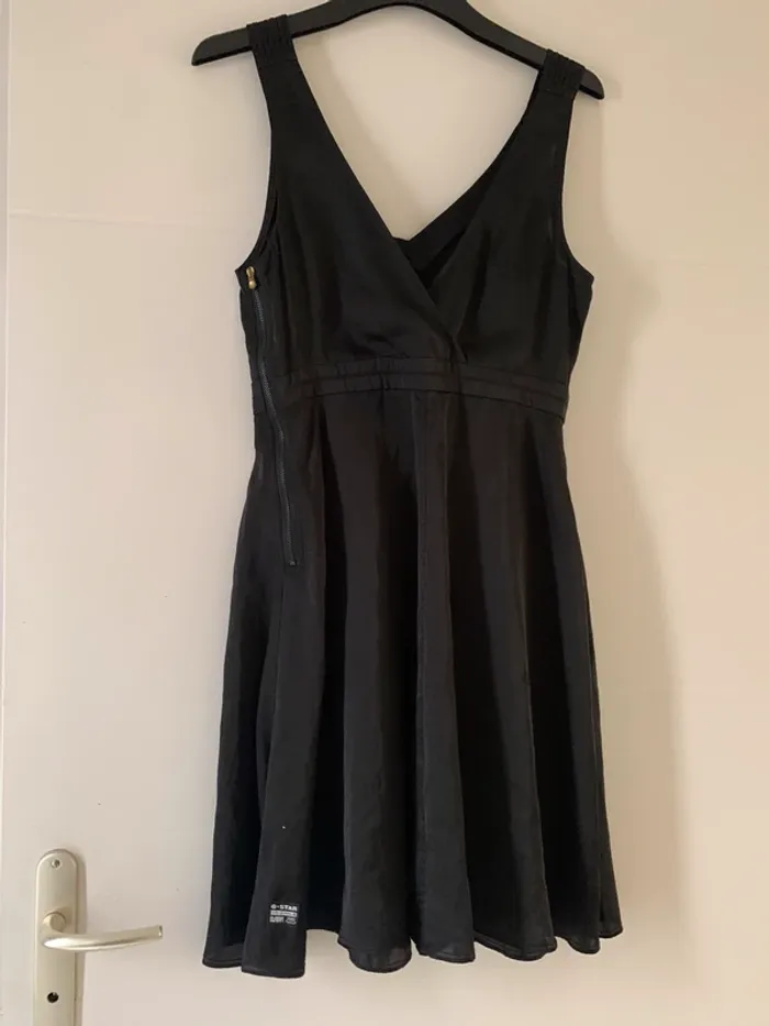 Robe noire satinée G-star taille S - photo numéro 3