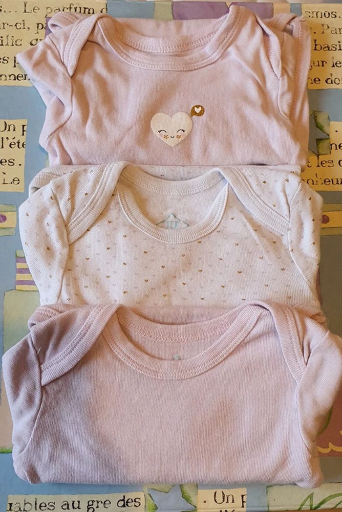 Lot 3 bodies manches longues 9 mois Tex