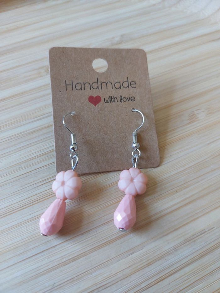 Boucle d oreille fait main fleurs