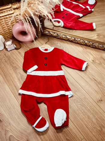 Taille 12 mois pyjama de Noël velours fille Tex rouge 🌸