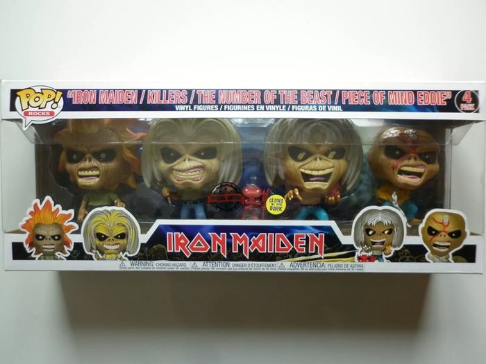 Iron Maiden Set 4 figurines Killers / The Number Of The Beast / Piece Of Mind Eddie Figurine Pop