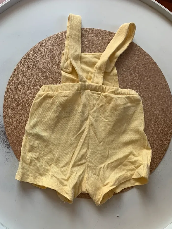 Salopette short jaune mixte