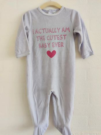 Pyjama en velour 12 mois