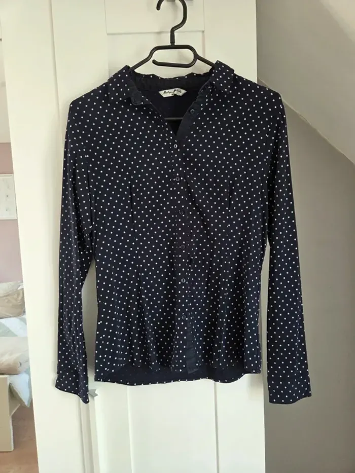 Chemisier top a pois vintage femme taille 38