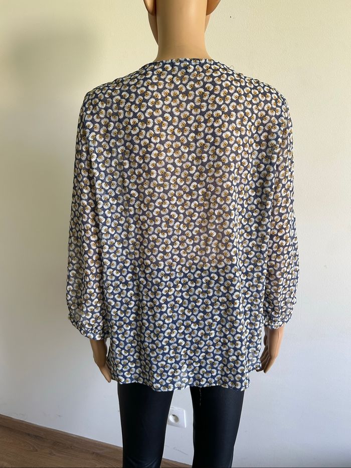 Blouse imprimée fleurie avec manches 3/4 Jacqueline Riu taille 42 comme neuve - photo numéro 5