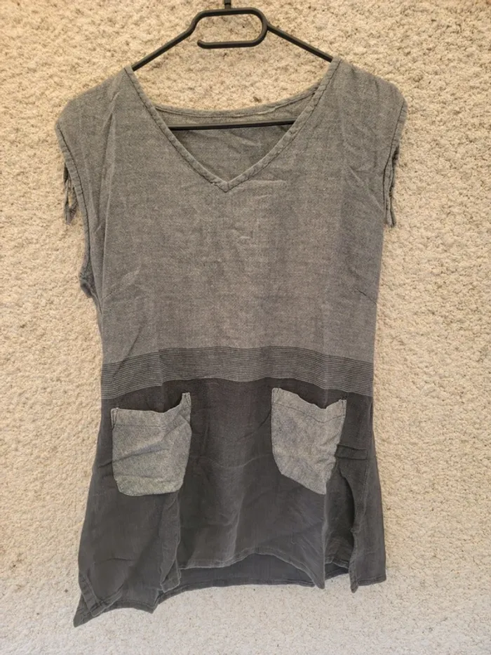 Tunique longue grunge vintage pour l'été