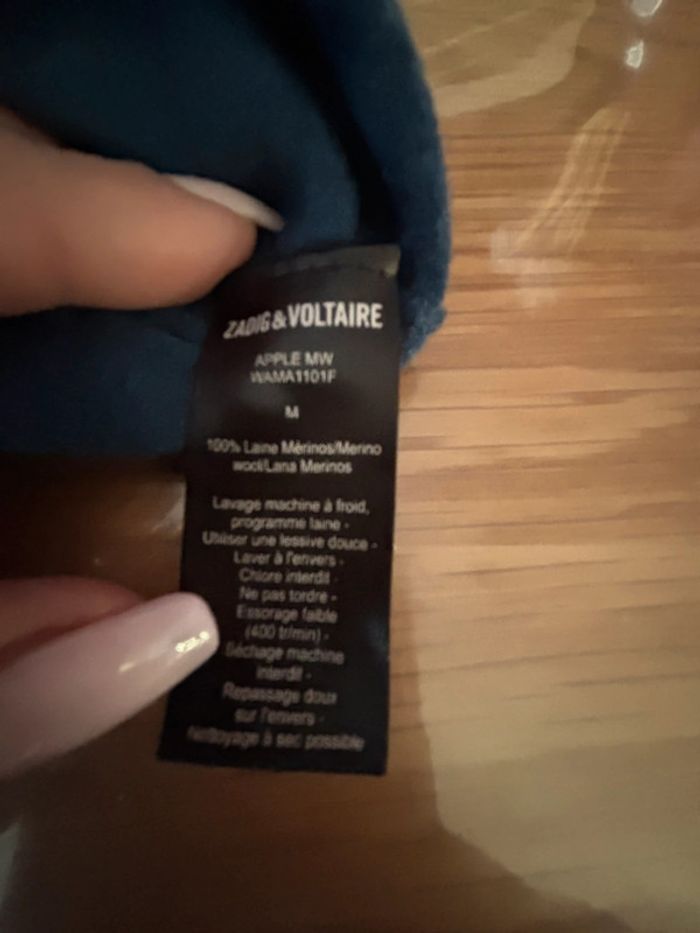 💙Pull laine mérinos - Zadig & Voltaire - bleu électrique - M - photo numéro 9