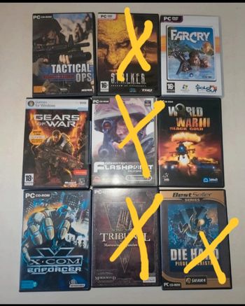 Plusieurs jeux PC 1€50 unité