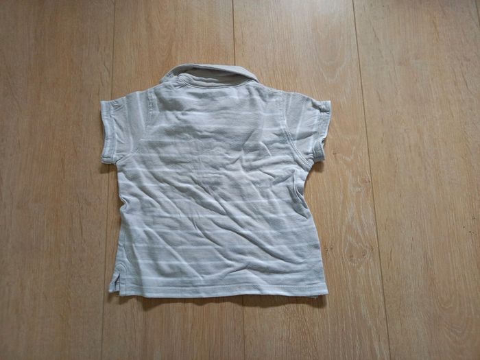 Tee-shirt beige rayé blanc - photo numéro 2