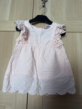 Blouse rose fleurs/broderies Primark t.4-5ans