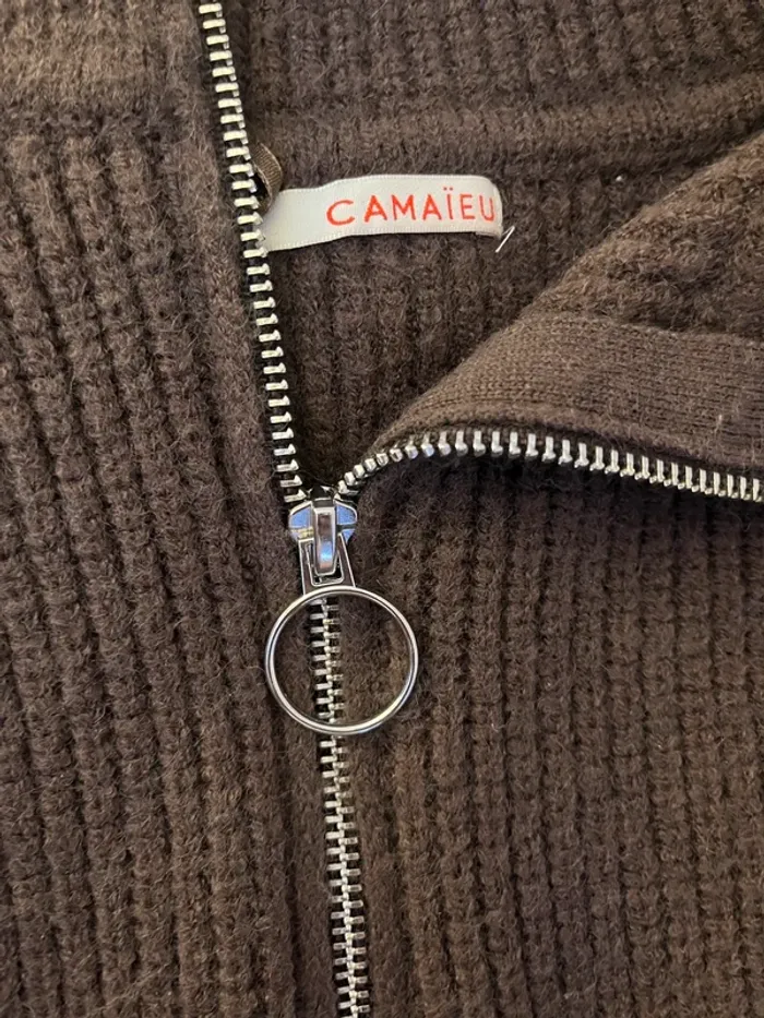 Pull col roulé marron - photo numéro 3