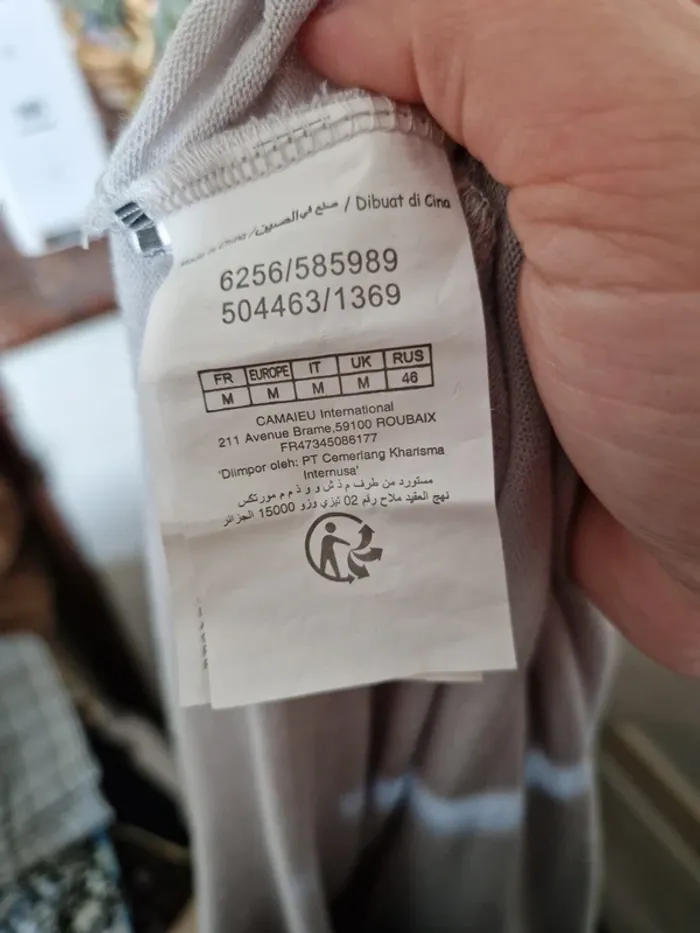 Tee shirt camaïeu taille M gris - photo numéro 4