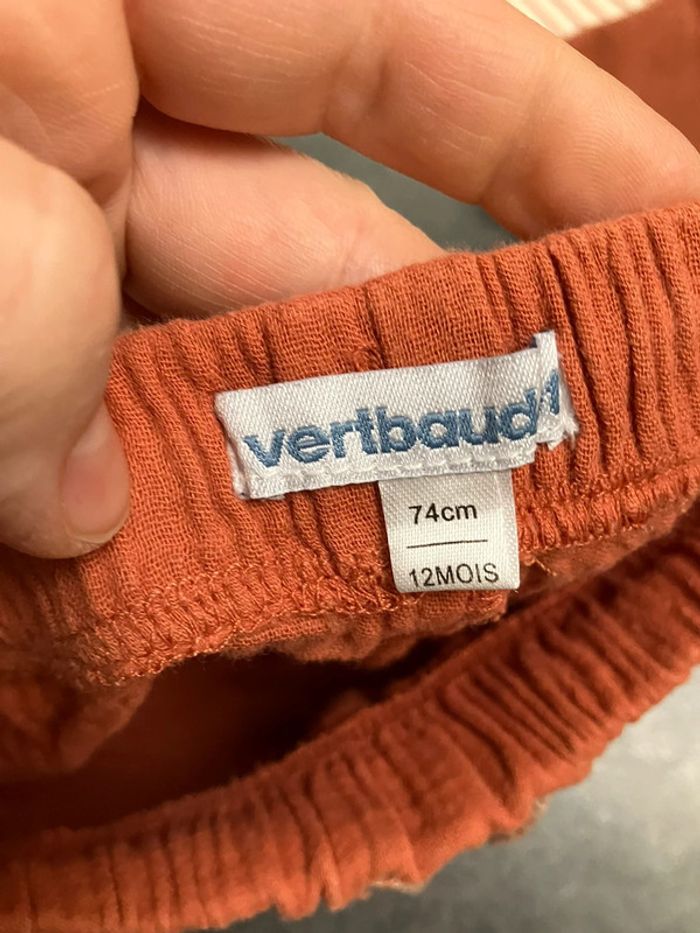 Ensemble 3 pièces été garçon 12mois gaze et éponge - photo numéro 4