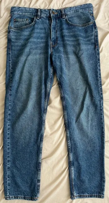 Jean droit bleu taille 38 homme bershka