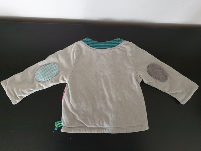 Gilet chaud/veste Moulin Roty collection "Les Jolis Pas Beaux" 3 mois - photo numéro 2