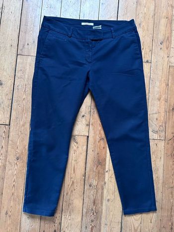 Pantalon chino marine 44 Camaïeu