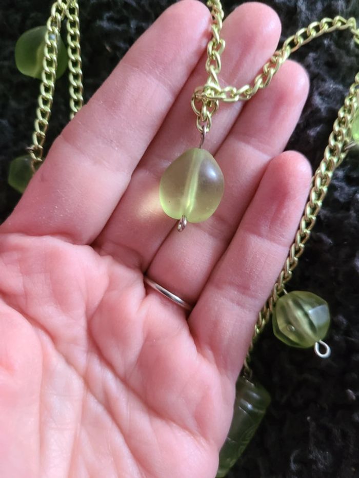 Collier sautoir vert occasion - photo numéro 6