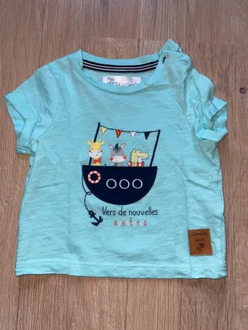 T shirt bleu 3 mois