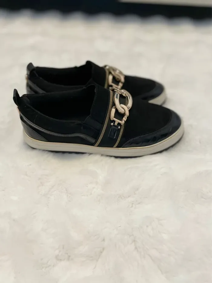 Basket basse /slip on noir et doré 39 - photo numéro 3