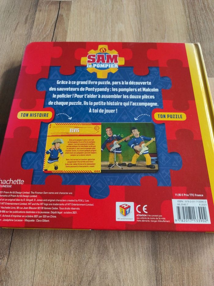 Mon grand livre puzzle sam le pompier - photo numéro 2