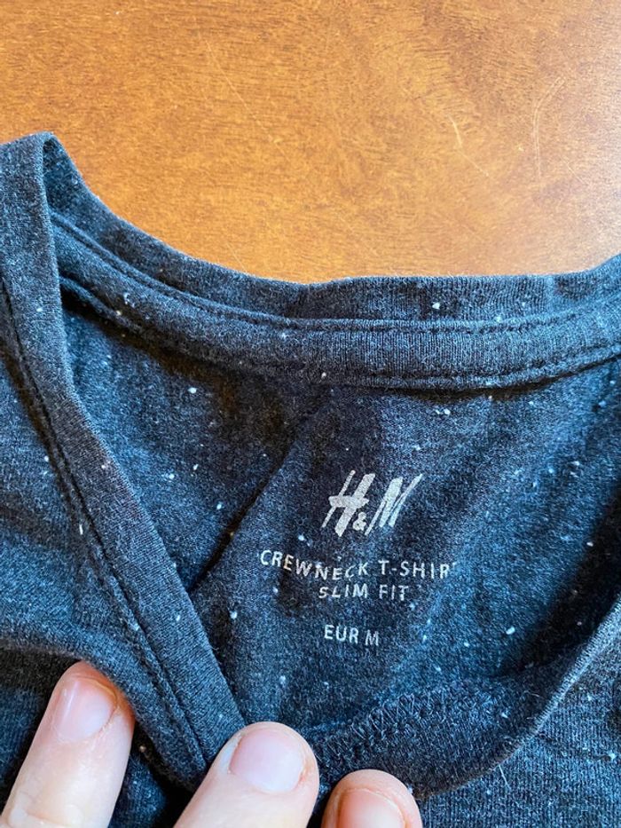 T shirt uni bleu - photo numéro 2