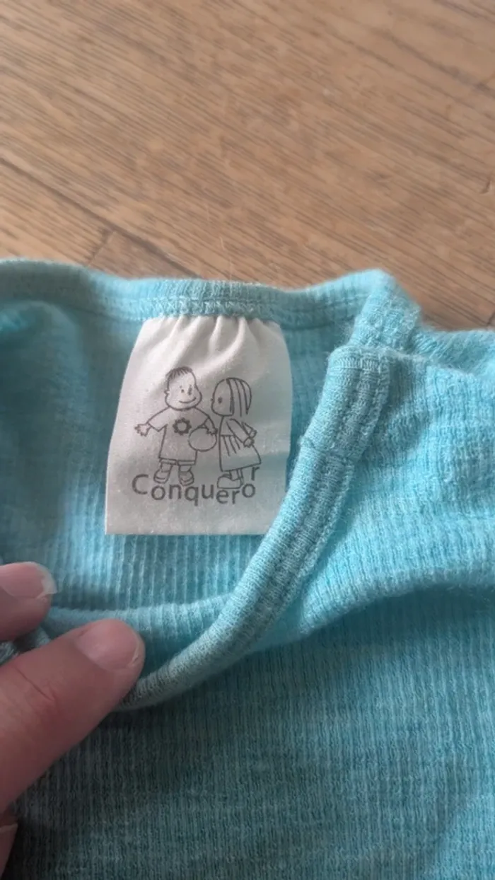 Tee shirt aqua blue 4 saison manymonths - photo numéro 3