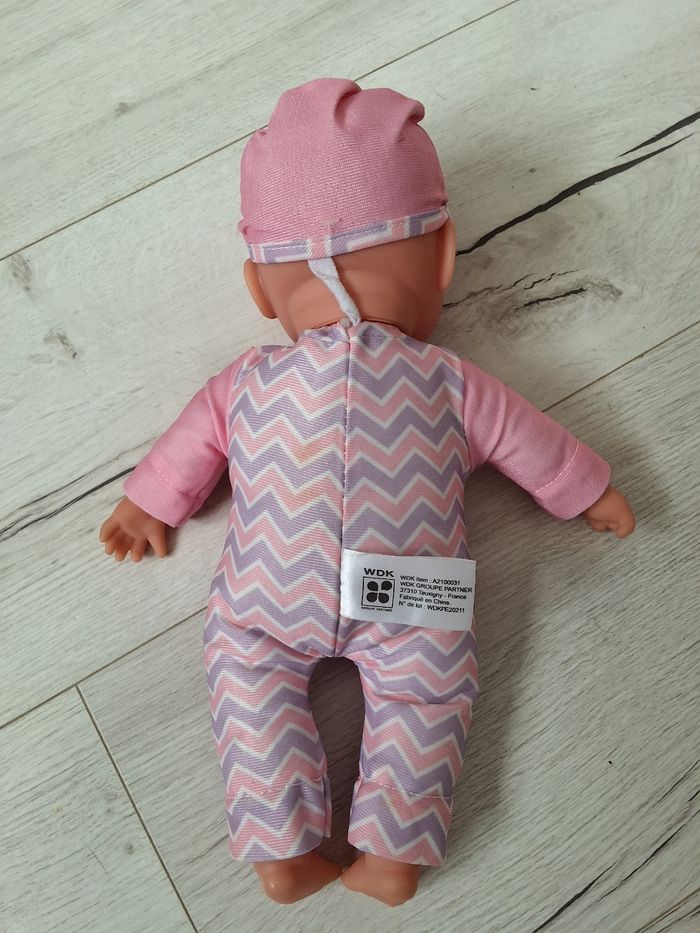 Poupée poupon rose avec top licorne 30 cm Neuf - photo numéro 3