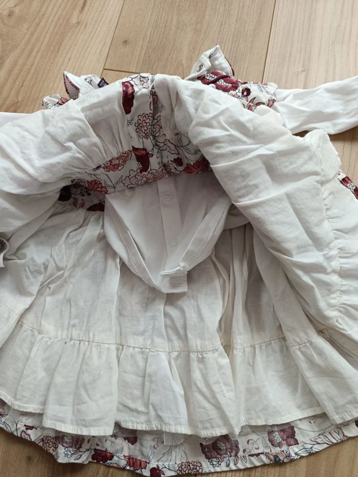 Robe de cérémonie sergent major fleuri 6 mois fille - photo numéro 4