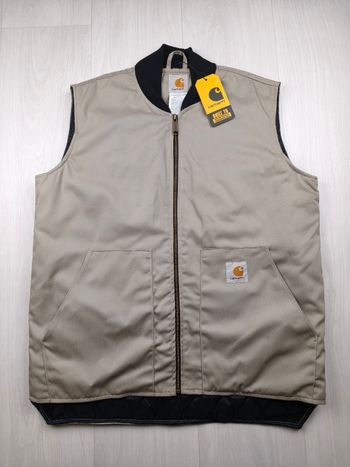 Veste sans manches caharrt couleur crème taille M neuve