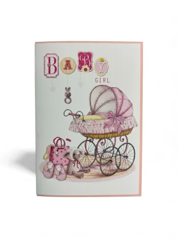 Carte Naissance Juicy Lemon « Baby Girl » – 19 x 13 cm Neuf