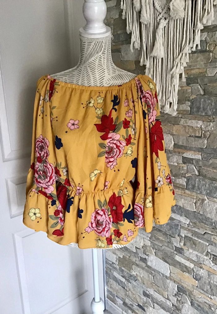 Très blouse taille élastique manche volante taille M marque Jennyfer 0723