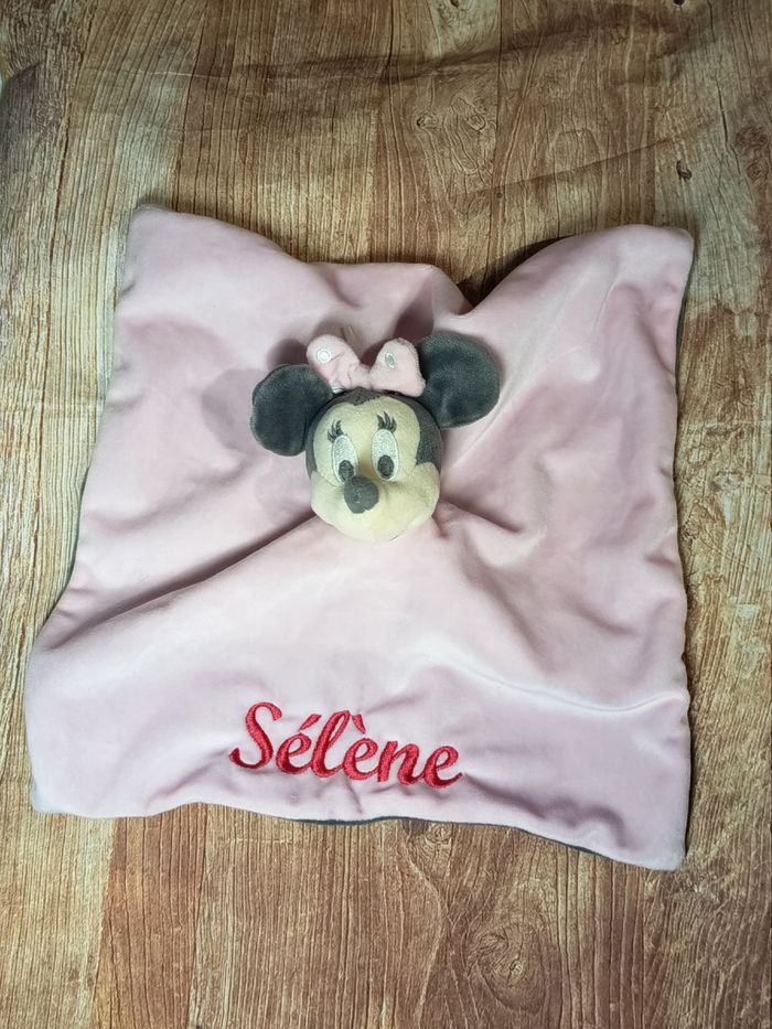 Doudou Minnie rose gris prénom à personnaliser - photo numéro 4