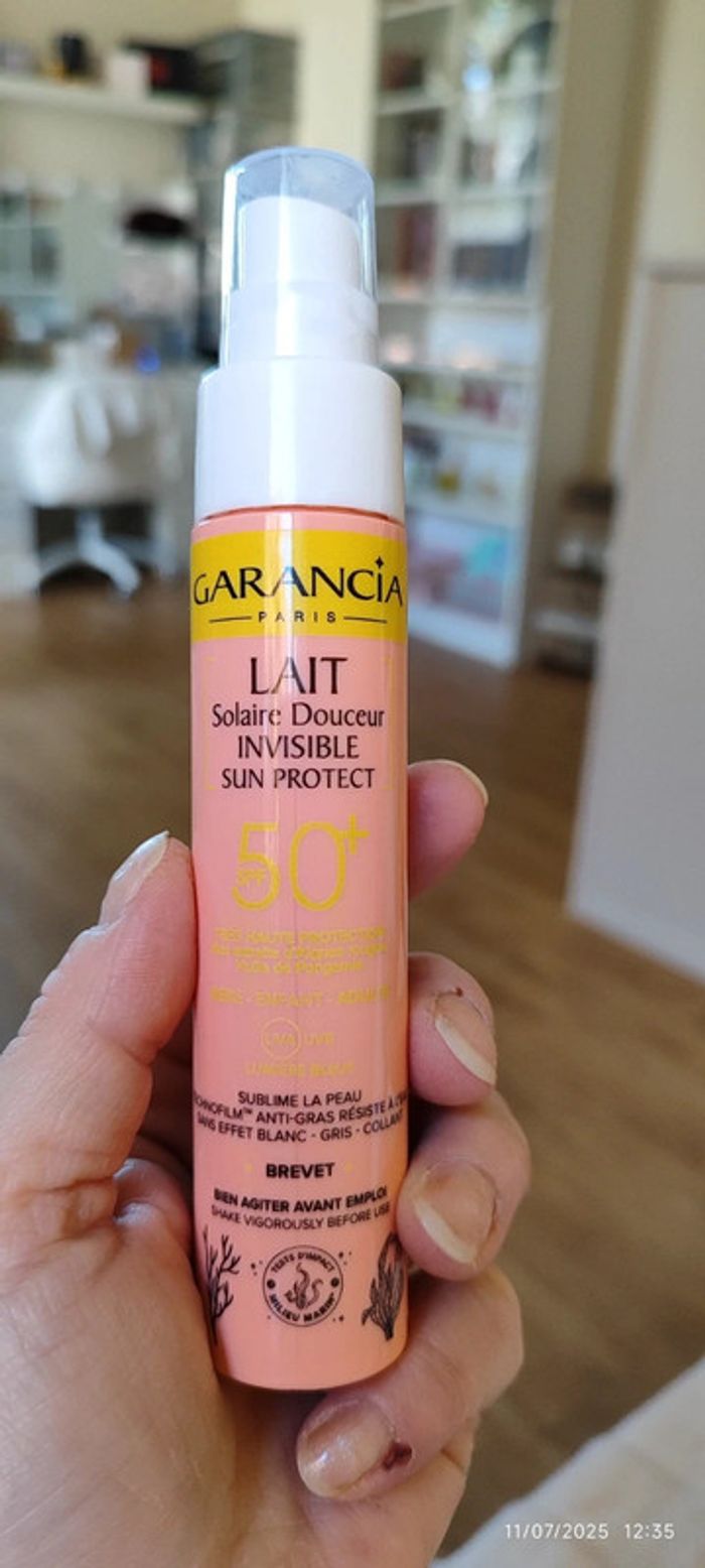 Garancia Lait Solaire douceur invisible Sun protect 50+ 50 ml