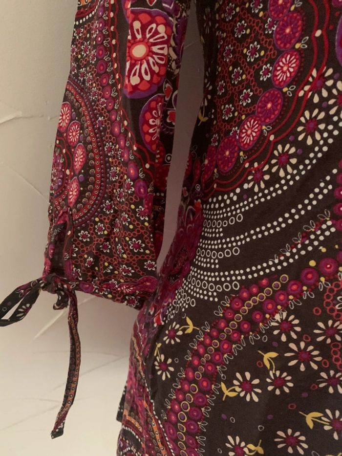 Blouse Defimode taille 36 fleurie manches 3/4 - photo numéro 8