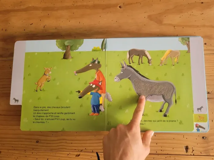 Livre cartonné à toucher P'tit Loup à la ferme - photo numéro 13