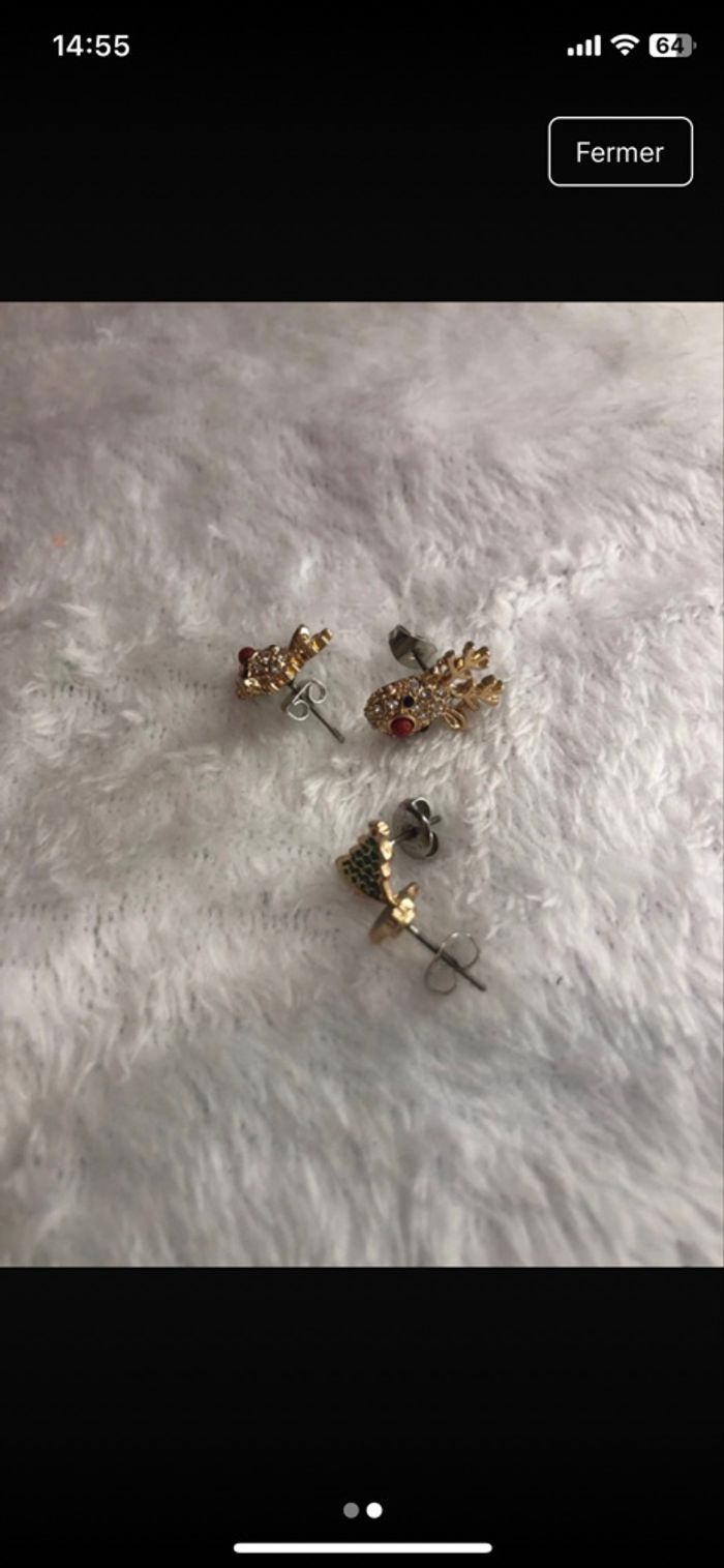 Boucle d’oreille de noël - photo numéro 2