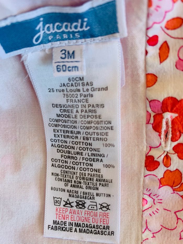 Robe et Bloomer Jacadi Liberty 3m - photo numéro 3