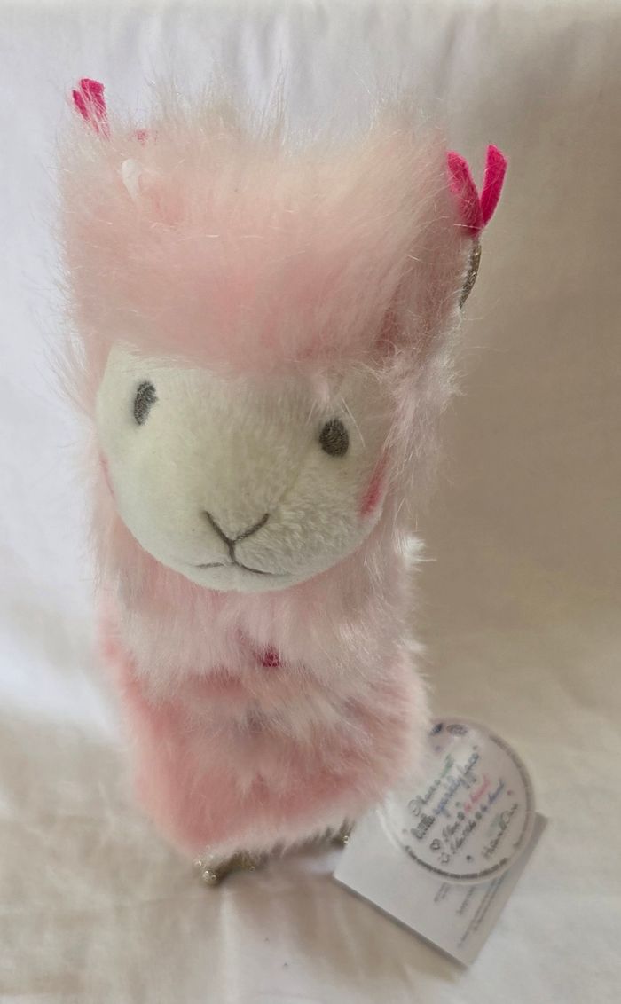 Peluche Lama rose pm 20 cm - Histoire d'ours