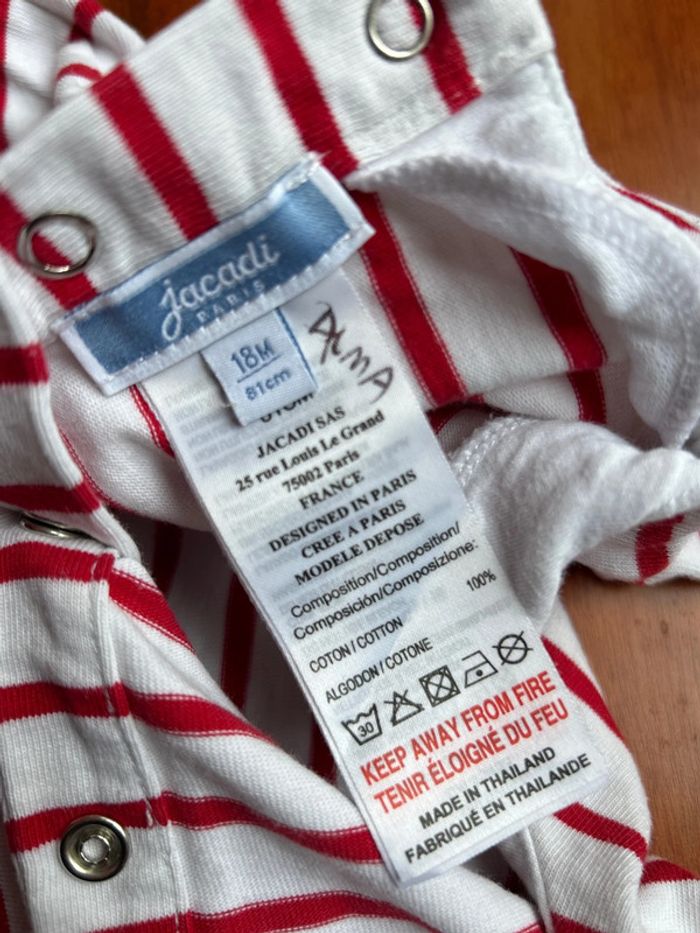 Robe marinière rouge Jacadi 18 mois - photo numéro 6