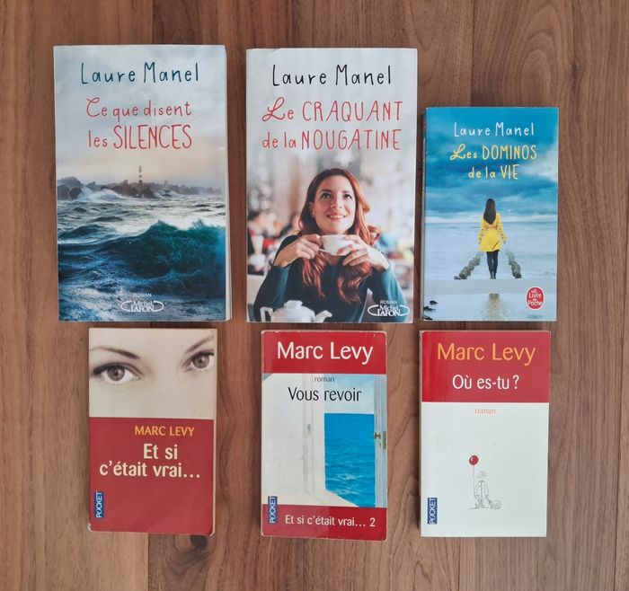 Lot 3 romans de Laure Manel et 3 de Marc Levy