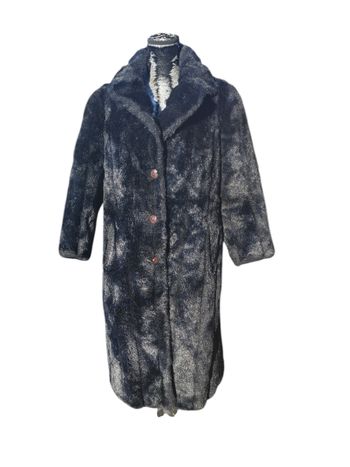 Manteau fourrure synthétique noir S