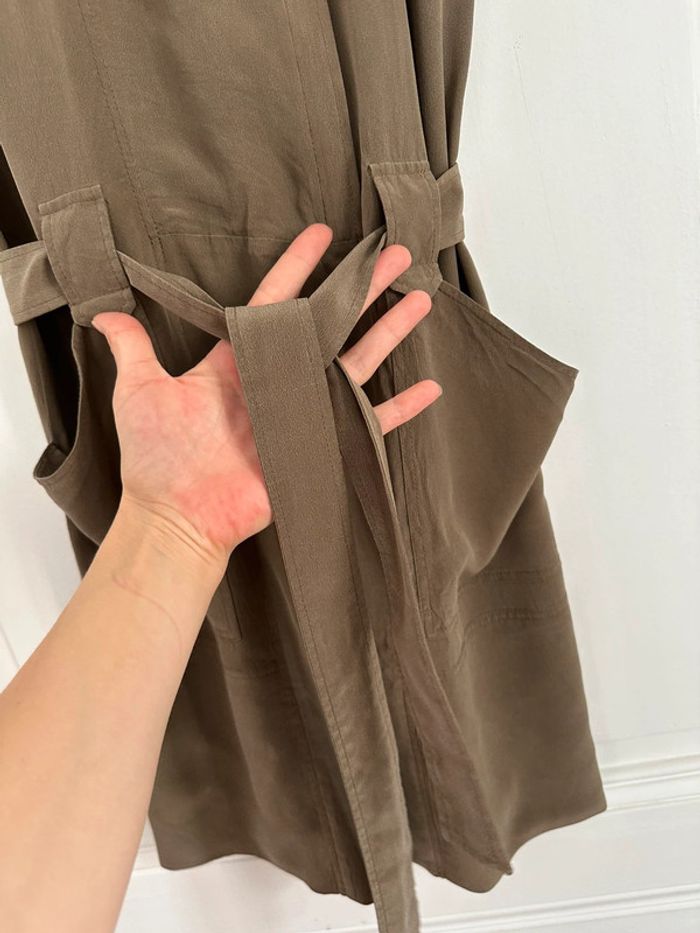 Robe kaki en soie Gérard Darel taille 36 - photo numéro 4