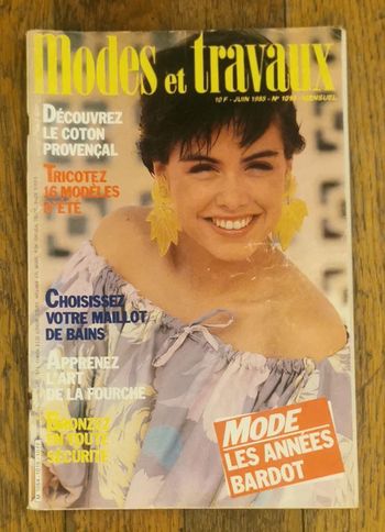 Ancien magazine modes et travaux années 80 vintage