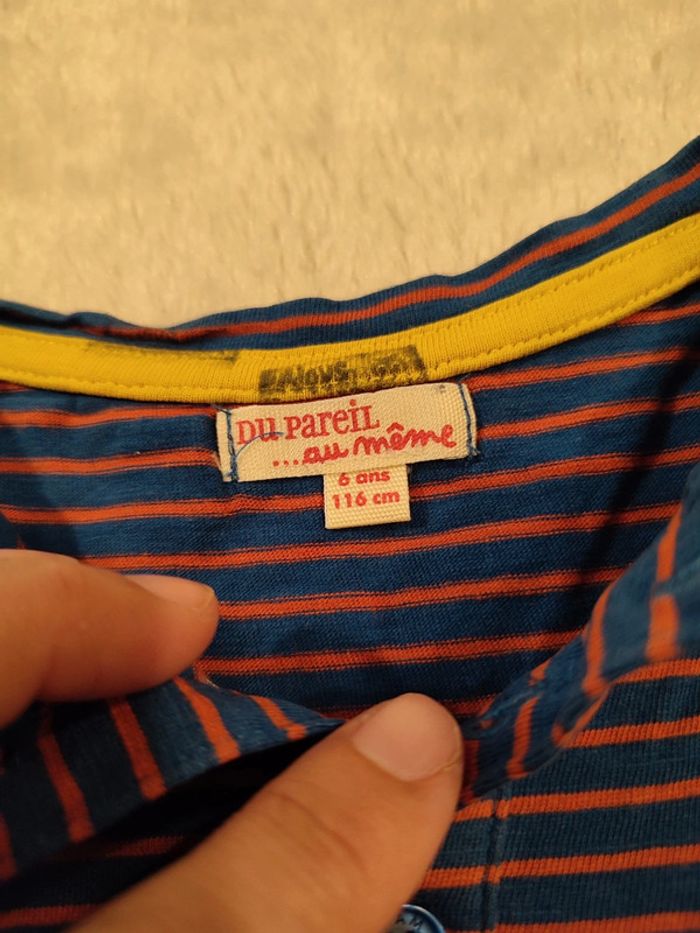 T-shirt manches longues col tunisien Dpam en 6A - photo numéro 2
