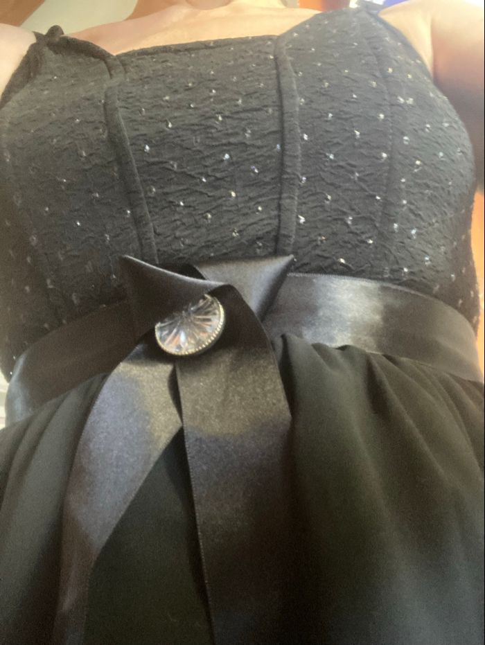 Robe de soirée noire avec strass taille 36 - photo numéro 6
