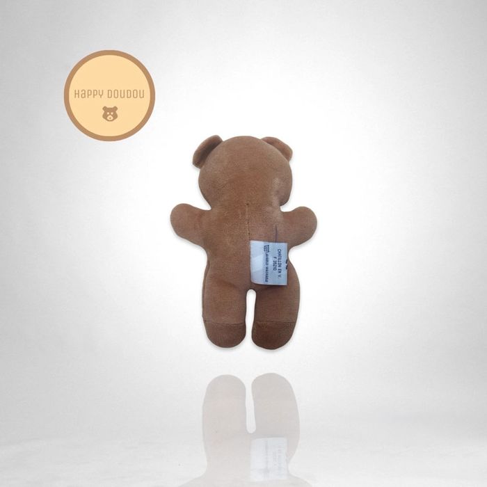 Peluche ours marron vert noeud Ajena A992 - photo numéro 2
