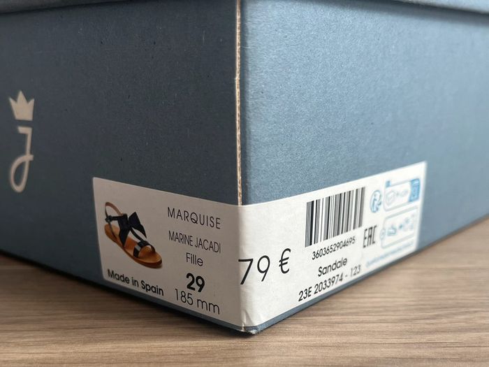 Sandales nu-pieds en cuir avec fermeture à bride Jacadi P-29 - photo numéro 4