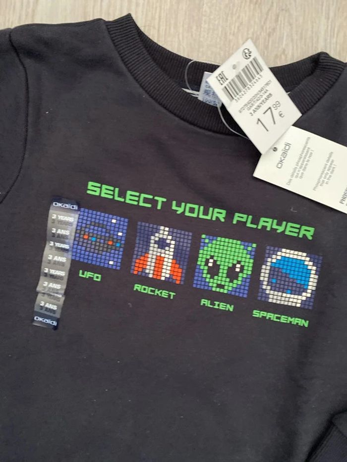 Pull sweat Okaïdi, taille 3 ans, neuf - photo numéro 2