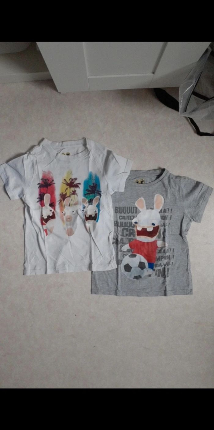 2 Tee-shirt lapin crétins
